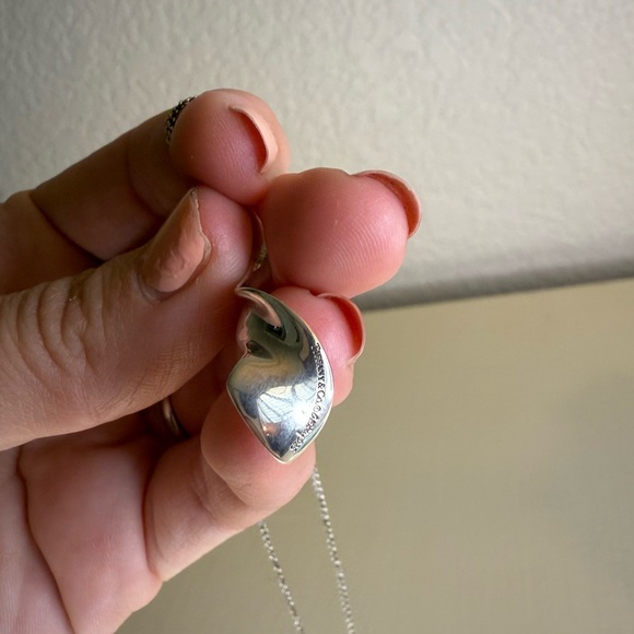 TIFFANY & CO- Rare Frank Gehry Orchid Drop Necklace .925 Sterling Silver - Picture 5 of 10